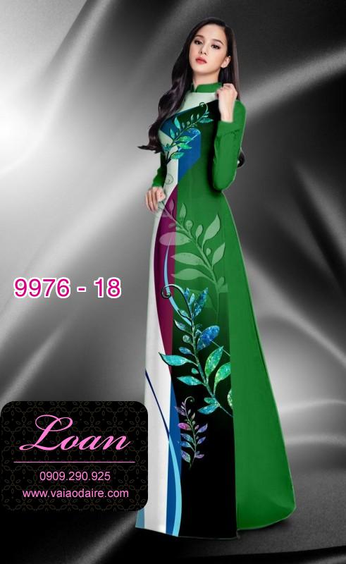 Vải áo dài hoa 3D