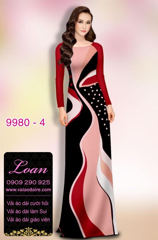 Vải áo dài hoa 3D