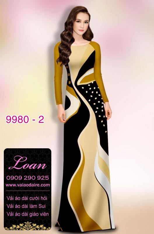 Vải áo dài hoa 3D