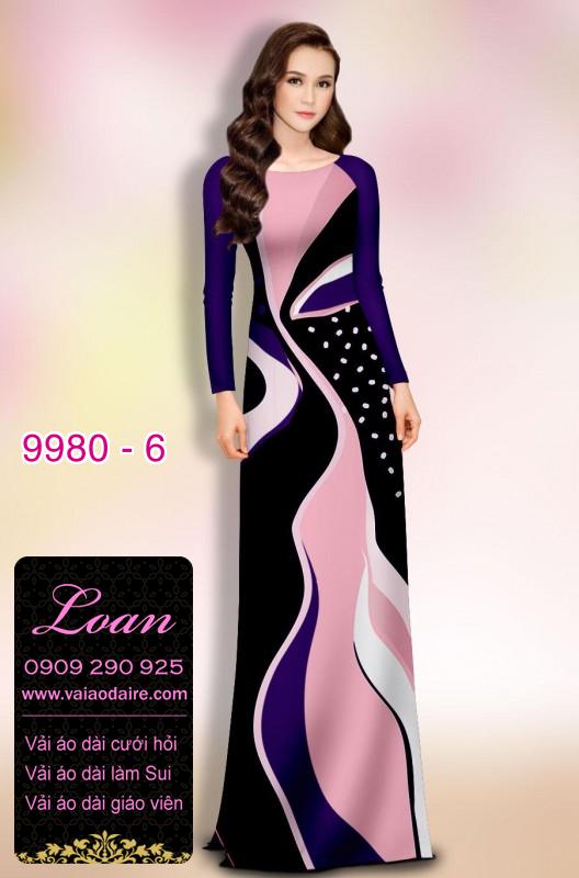 Vải áo dài hoa 3D