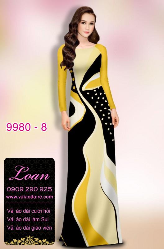 Vải áo dài hoa 3D