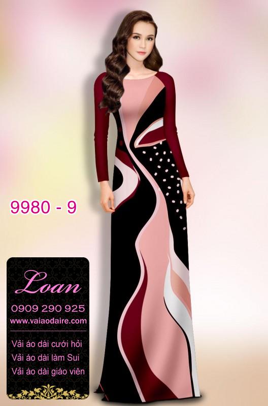 Vải áo dài hoa 3D