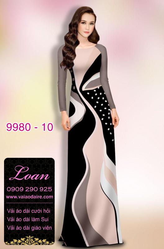 Vải áo dài hoa 3D