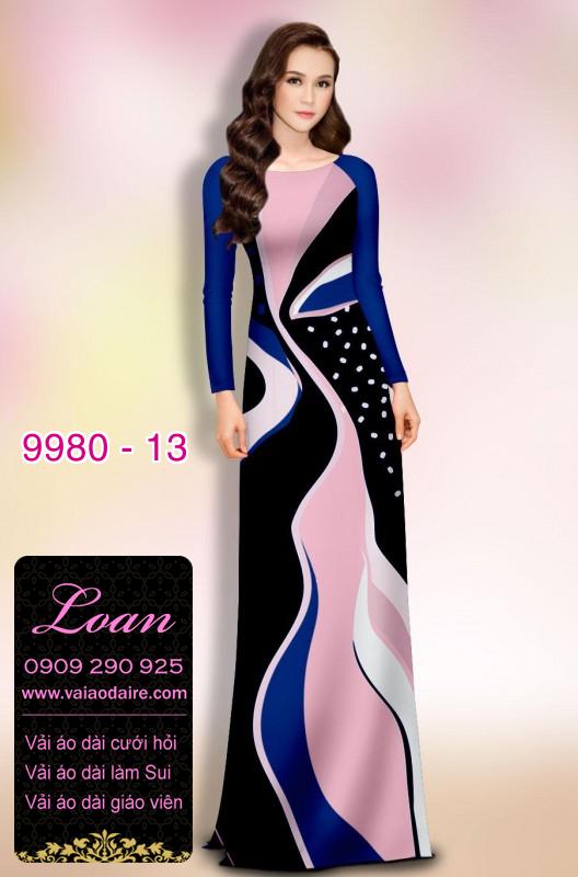 Vải áo dài hoa 3D