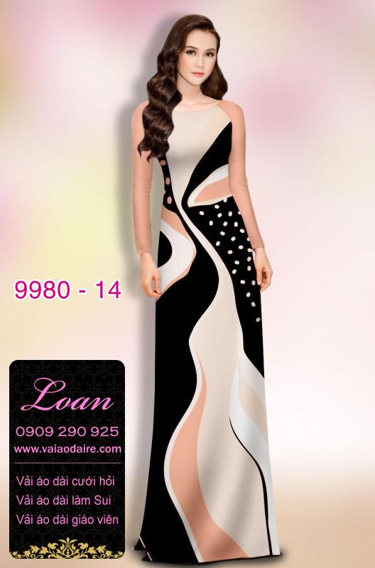Vải áo dài hoa 3D