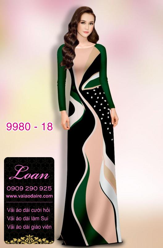 Vải áo dài hoa 3D