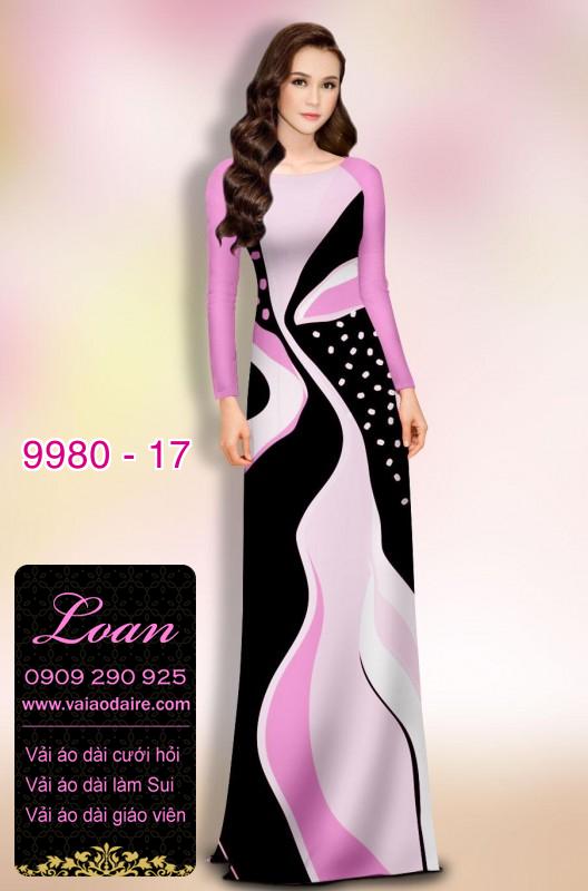 Vải áo dài hoa 3D