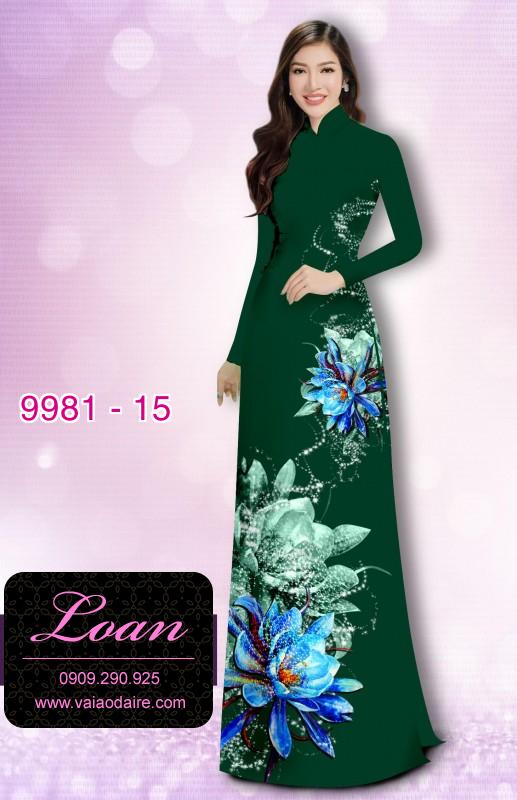 Vải áo dài hoa 3D