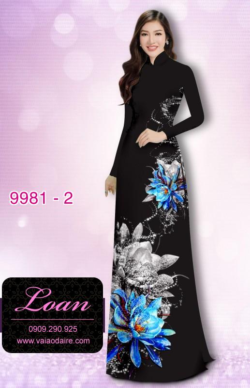 Vải áo dài hoa 3D