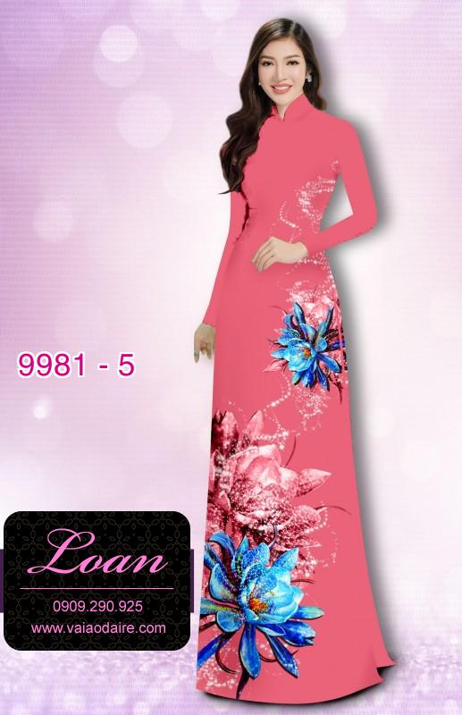 Vải áo dài hoa 3D