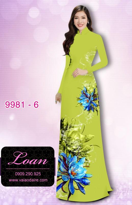 Vải áo dài hoa 3D