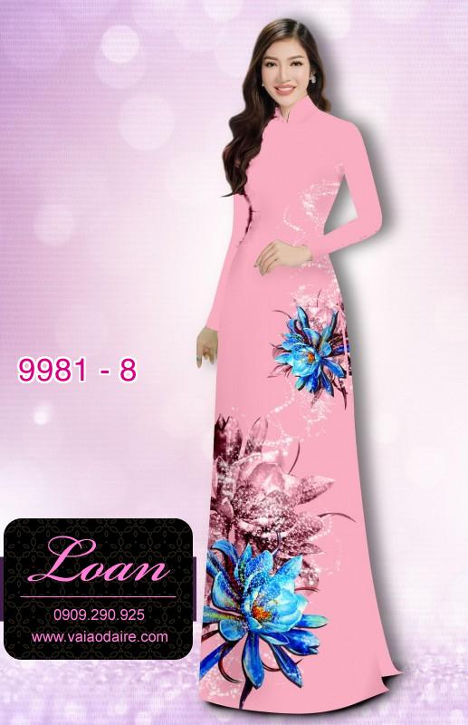 Vải áo dài hoa 3D