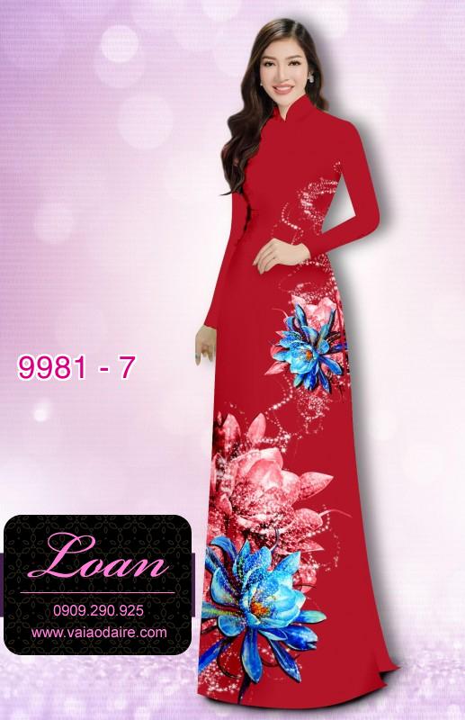 Vải áo dài hoa 3D