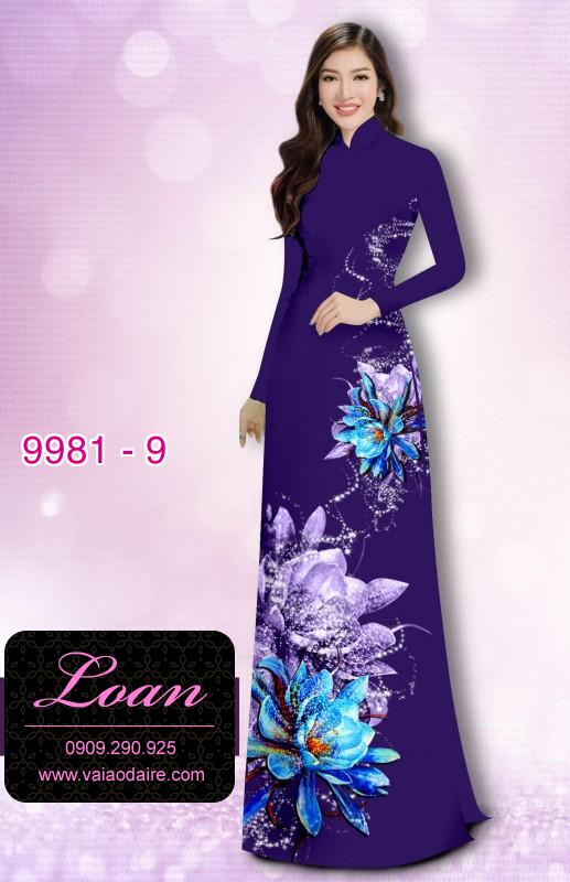 Vải áo dài hoa 3D