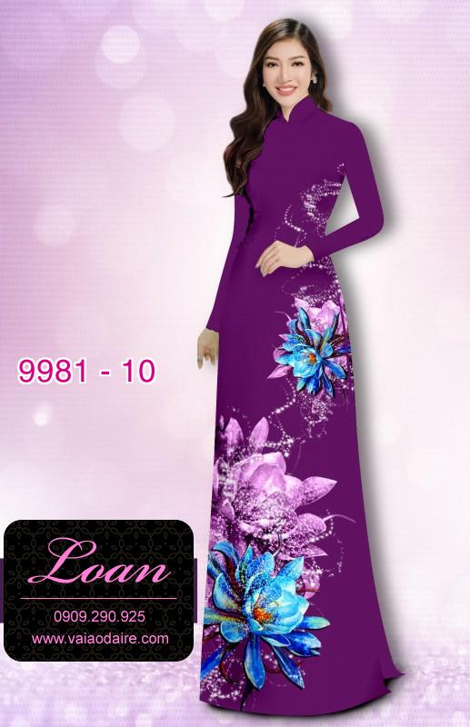 Vải áo dài hoa 3D