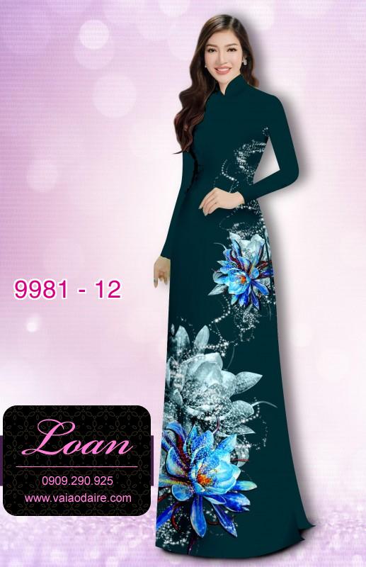 Vải áo dài hoa 3D