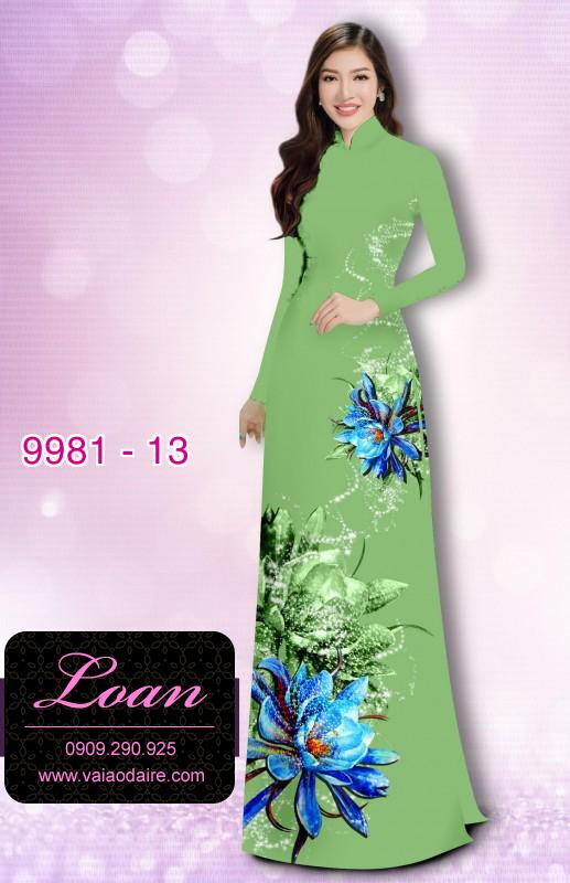Vải áo dài hoa 3D