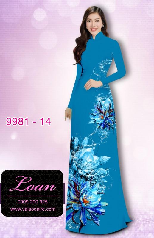 Vải áo dài hoa 3D