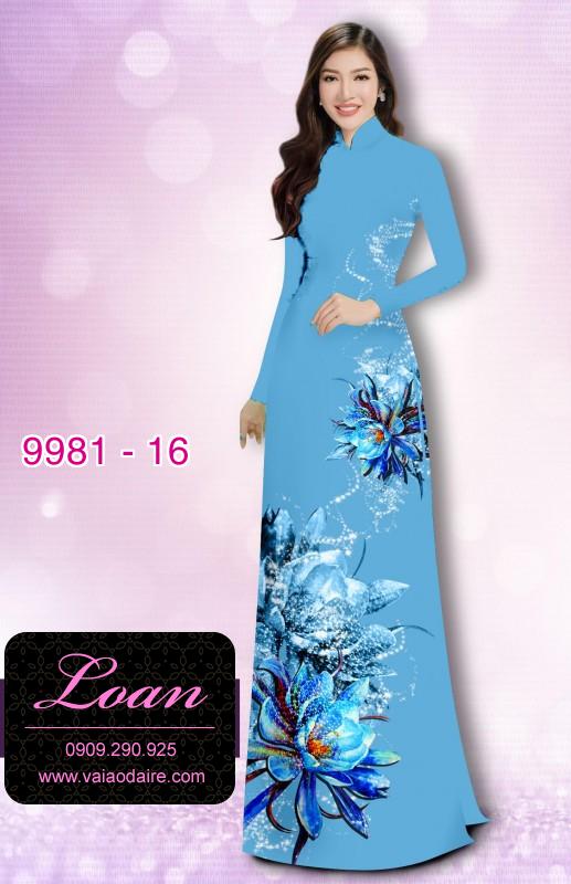 Vải áo dài hoa 3D
