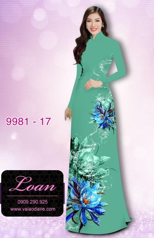 Vải áo dài hoa 3D