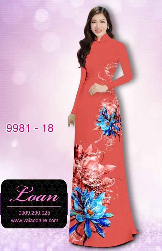 Vải áo dài hoa 3D