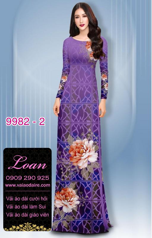 Vải áo dài hoa 3D