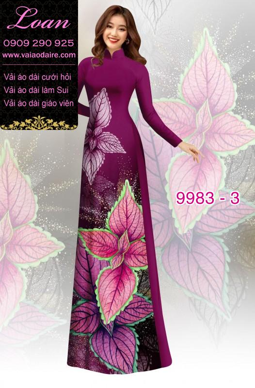 Vải áo dài hoa 3D