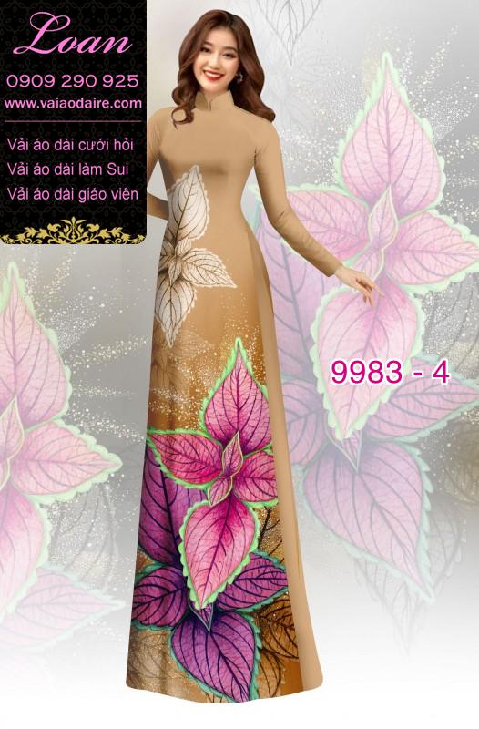 Vải áo dài hoa 3D