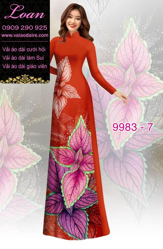 Vải áo dài hoa 3D