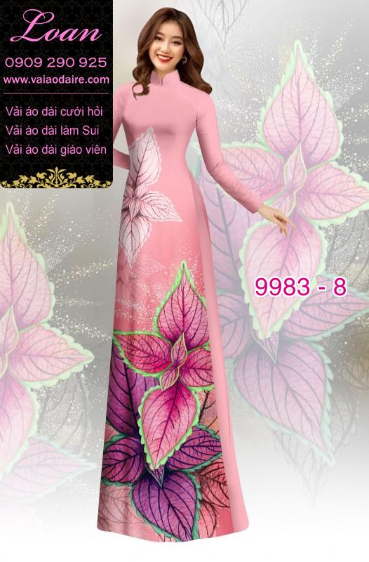 Vải áo dài hoa 3D