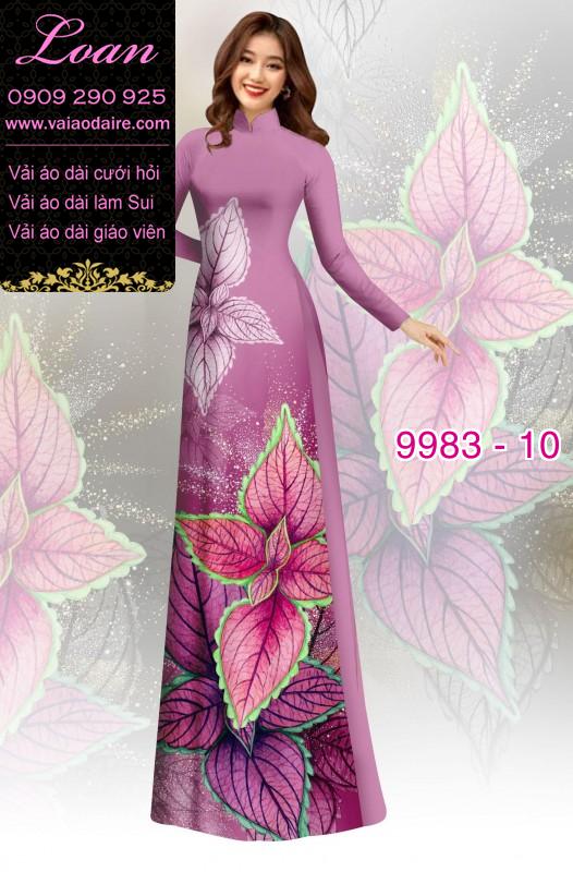 Vải áo dài hoa 3D