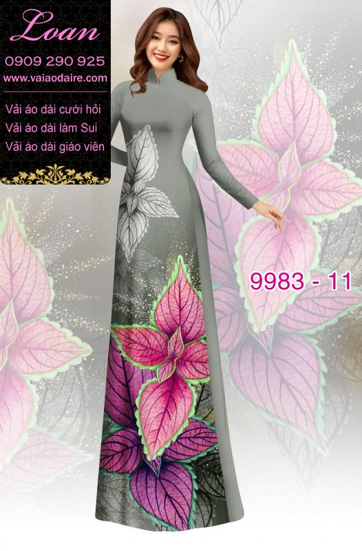 Vải áo dài hoa 3D