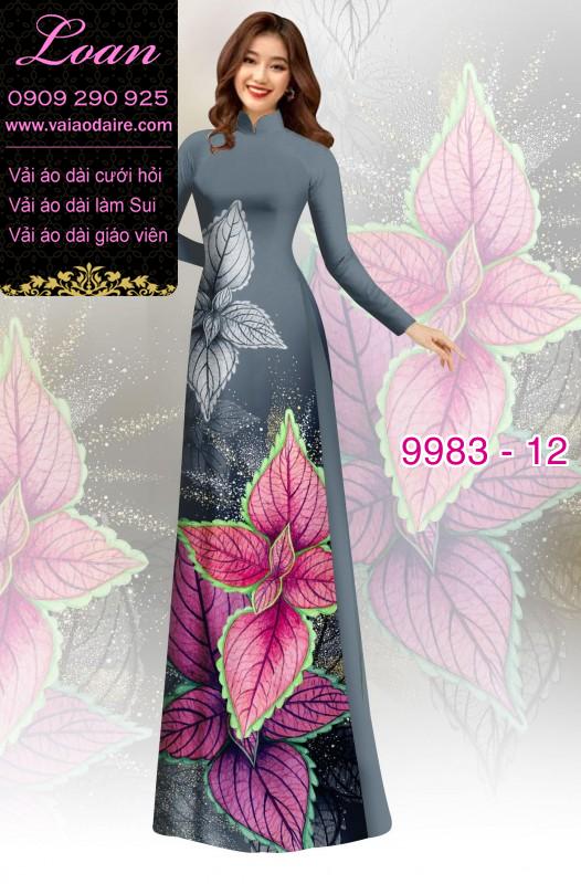 Vải áo dài hoa 3D