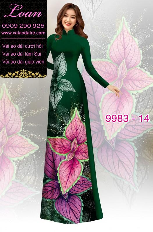 Vải áo dài hoa 3D