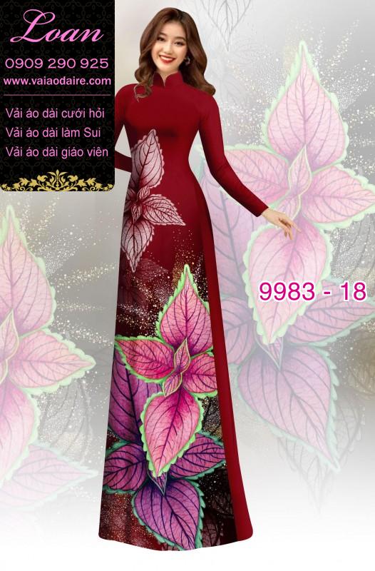 Vải áo dài hoa 3D