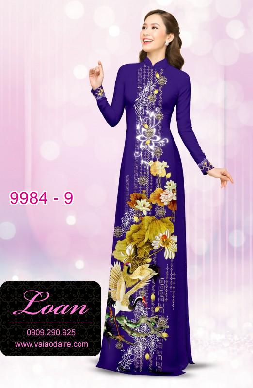 Vải áo dài hoa 3D