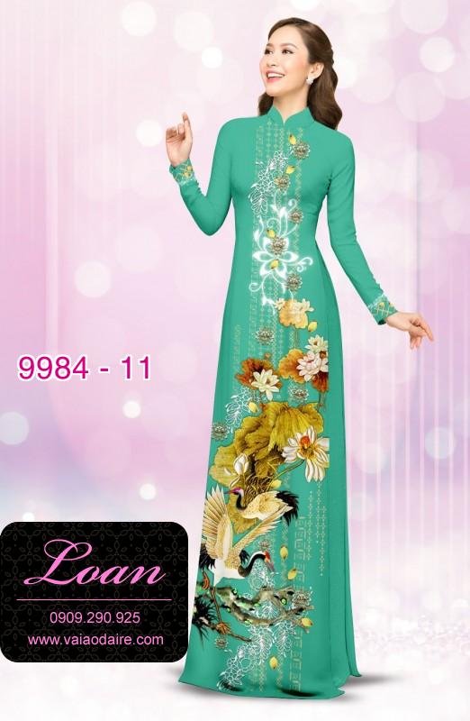 Vải áo dài hoa 3D