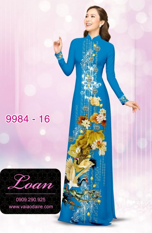 Vải áo dài hoa 3D