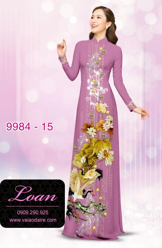 Vải áo dài hoa 3D