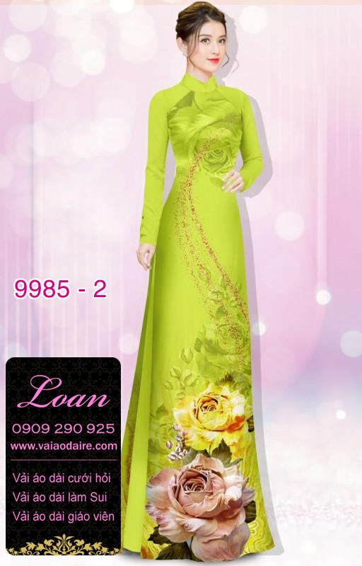 Vải áo dài hoa 3D
