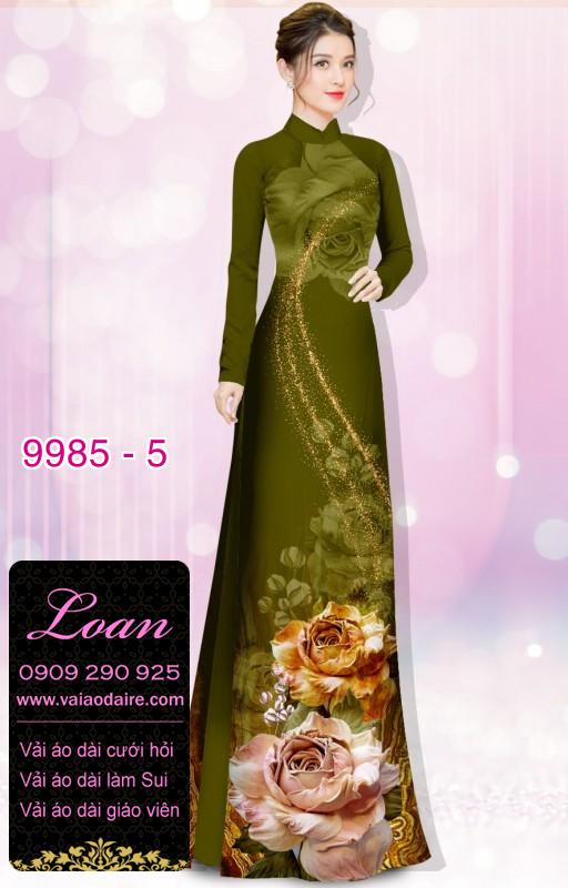 Vải áo dài hoa 3D