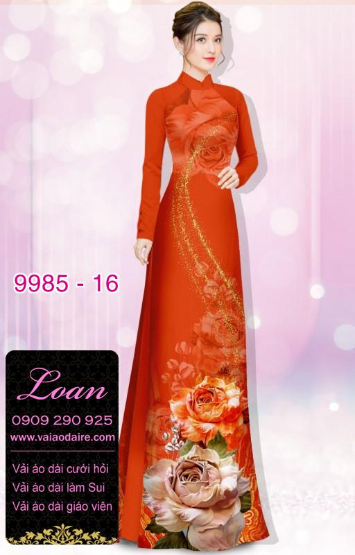 Vải áo dài hoa 3D
