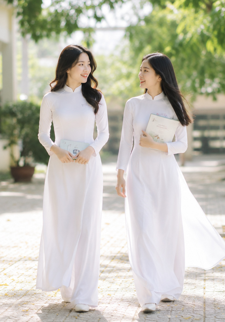 Áo dài đồng phục học sinh - mẫu 2