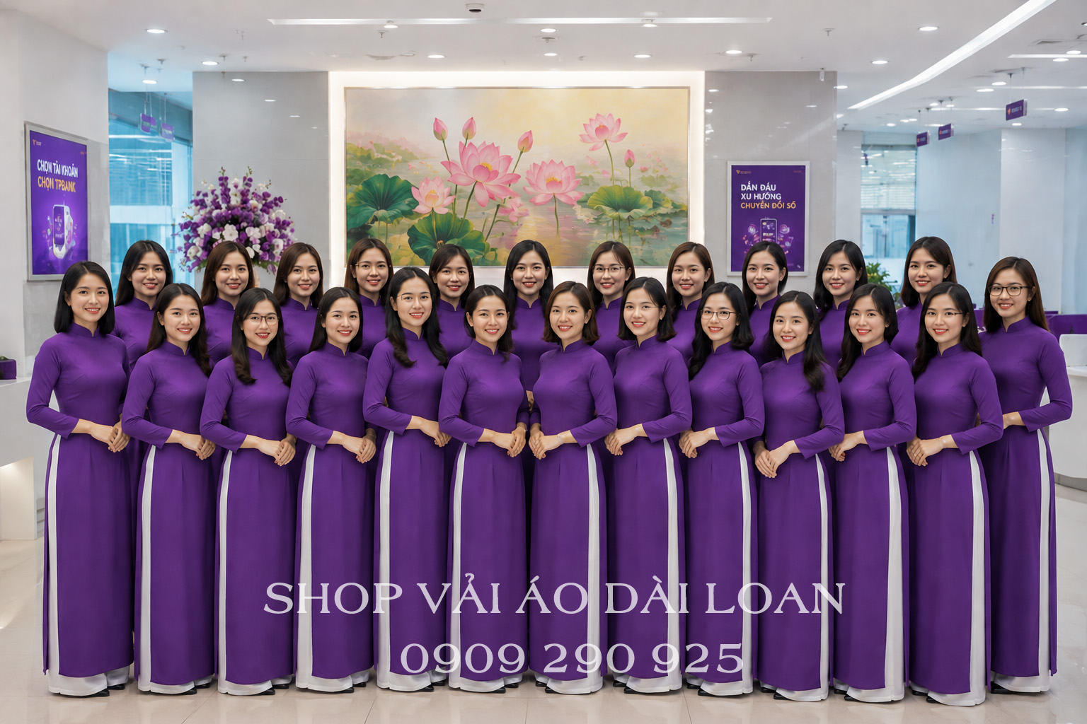 Vải áo dài đồng phục ngân hàng